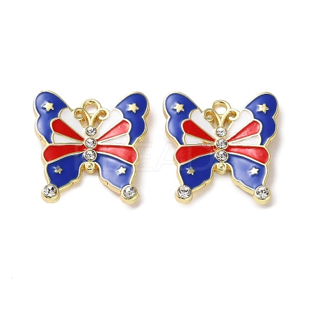 Independence Day Alloy Enamel Pendants ENAM-I069-01G-03-1
