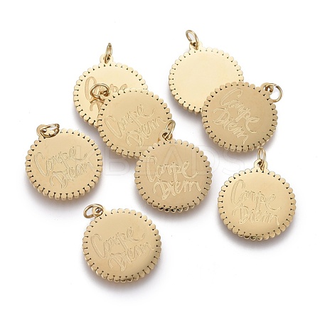 Ion Plating(IP) 304 Stainless Steel Pendants STAS-I164-009G-1