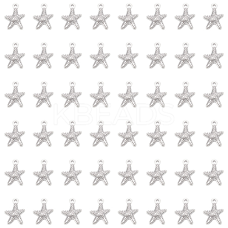 150Pcs Tibetan Style Alloy Starfish/Sea Stars Charms TIBEP-LP0001-01-1