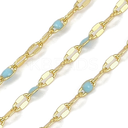 Rack Plating Brass Dapped Chains AJEW-Q153-02G-16-1