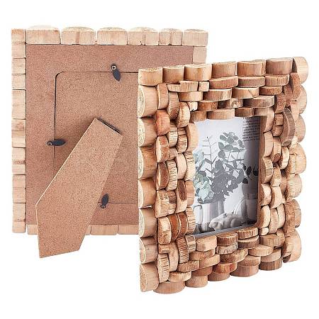 Natural Wood Photo Frames DJEW-WH0007-42-1