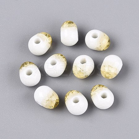 Handmade Crackle Porcelain Beads PORC-Q008-06B-02-1