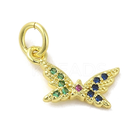 Real 18K Gold Plated Brass Pave Cubic Zirconia Pendants KK-M283-11Q-02-1