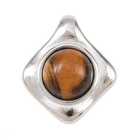 Natural Tiger Eye Pendants STAS-P434-02P-1