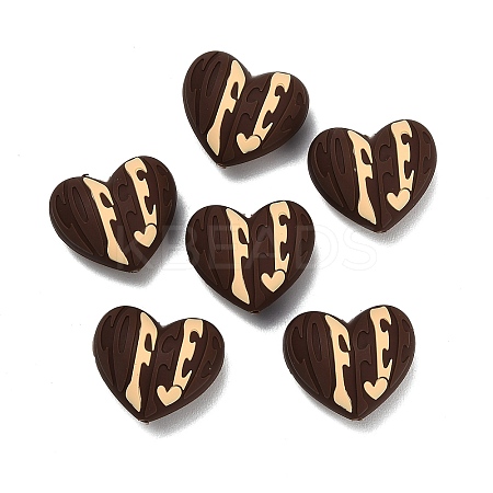 Cooffee Theme Silicone Beads SL-CBA6E44-01C-1