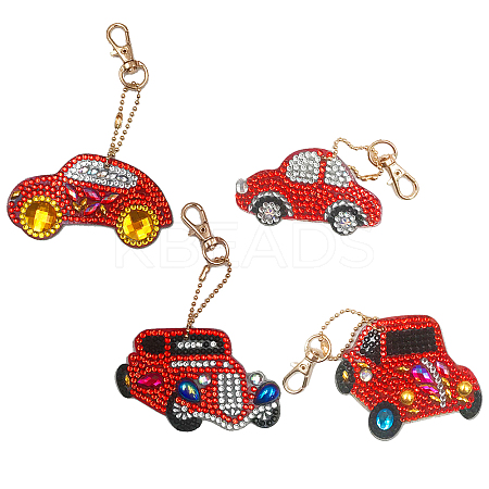 DIY Cars Diamond Painting Keychains Kits DIY-WH0182-16-1