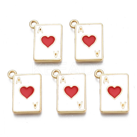 Rack Plating Alloy Enamel Pendants PALLOY-N172-009-1