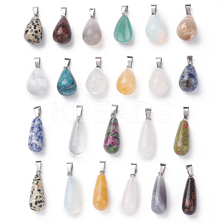 Natural/Synthetic Gemstone Pendants G-PH0019-10-1