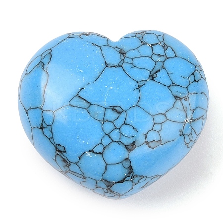 Synthetic Turquoise Thumb Massage Stone G-I367-06P-1