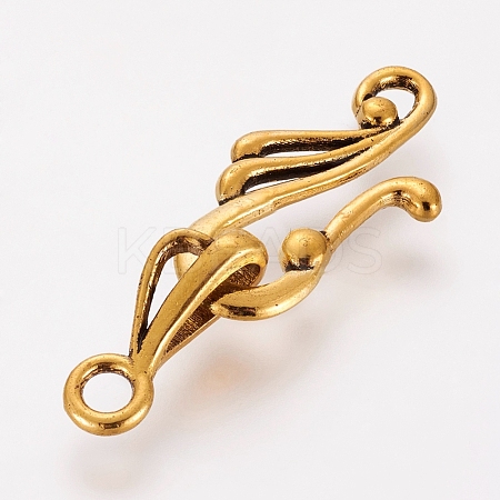 Tibetan Style Hook and Eye Clasps X-GLF1157Y-1