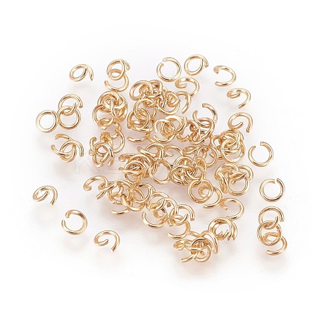 Long-Lasting Plated Brass Open Jump Rings KK-WH0028-01G-A-1