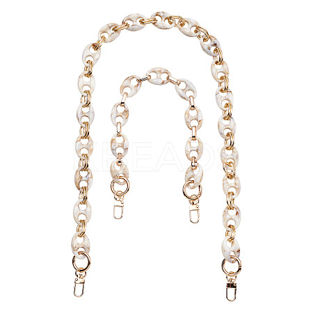 2Pcs 2 Style Resin Bag Handles DIY-GN0001-02A-1