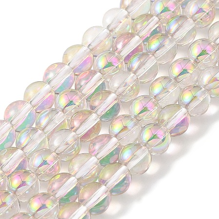 Transparent Electroplate Glass Beads Strands GLAA-T032-T4mm-C12-1