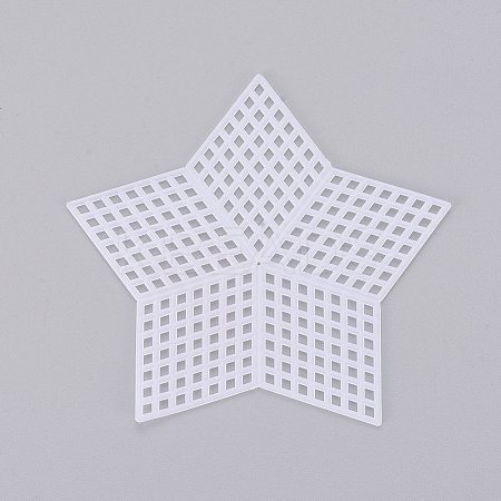DIY Star Plastic Canvas Shapes DIY-TAC0006-91-1