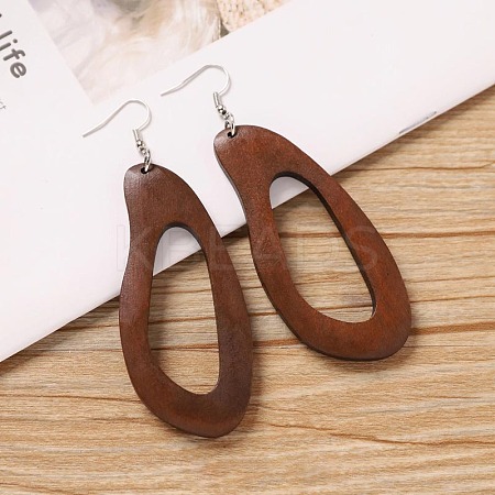 Alloy Wood Dangle Earrings FS-WG9E4F8-14-1