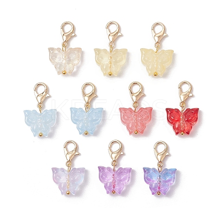 10Pcs Glass Pendant Decoration HJEW-JM03183-1