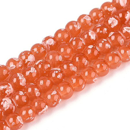 Baking Paint Glass Beads Strands DGLA-N015-4mm-04-1