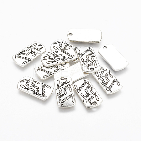 Tibetan Style Alloy Rectangle Pendants LS-TIBEP-Q043-049-RS-1