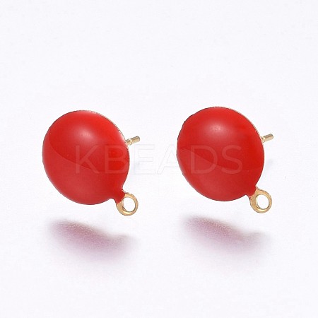 Ion Plating(IP) 304 Stainless Steel Stud Earring Findings X-STAS-P203-A01-02-1