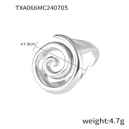 Vortex 304 Stainless Steel Adjustable Cuff Open Rings FS-WG9AF07-01-1