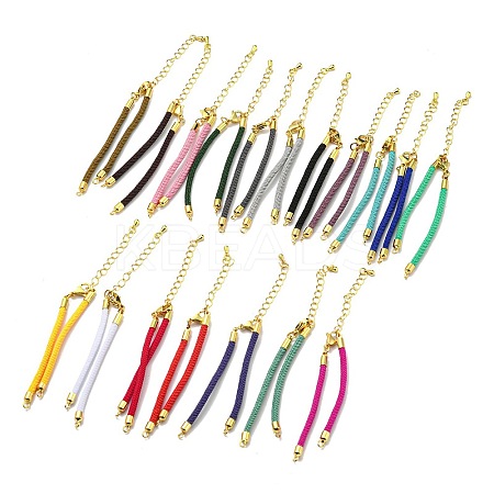Nylon Cords Bracelet Makings Fit for Connector Charms AJEW-P116-02G-1