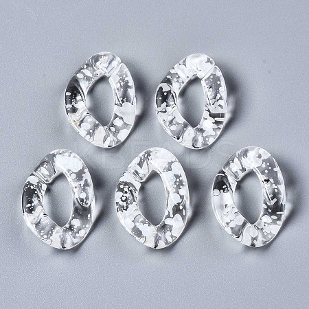 Transparent Spray Paint Acrylic Linking Rings TACR-Q276-001I-1