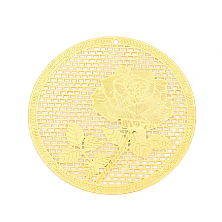Brass Filigree Big Pendants KKC-T003-05G-1