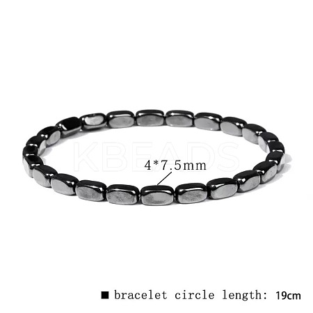 Personal Black Agate Stone Bracelet for Men Women Vintage Style Elastic Cord Jewelry RL7655-8-1