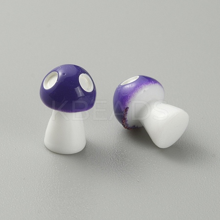 Mushroom Resin Display Ornaments DJEW-WH0015-83C-1