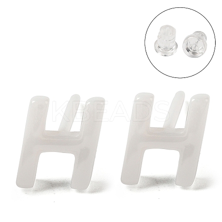 Hypoallergenic Bioceramics Zirconia Ceramic Stud Earrings EJEW-F340-04H-1
