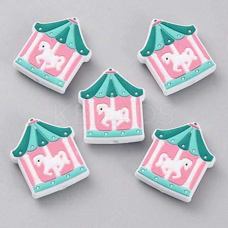 Merry-go-round Food Grade Eco-Friendly Silicone Beads LS-SIL-TAC0004-16-1