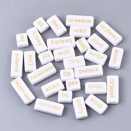 Opaque Acrylic Beads MACR-N008-22-1