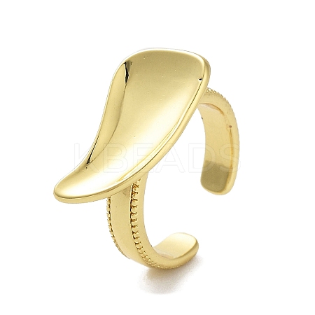 Rack Plating Brass Cuff Rings RJEW-D025-03G-1