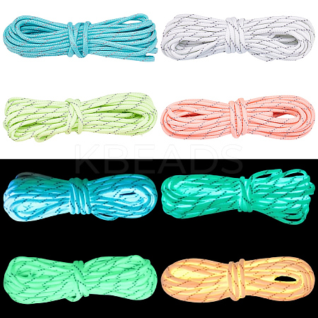 20M 4 Colors Luminous Glow in the Dark Polyester Cord AJEW-SP0004-85-1
