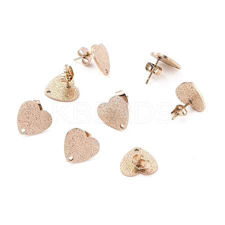 Ion Plating(IP) 304 Stainless Steel Stud Earring Findings LS-STAS-I183-02B-RG-1