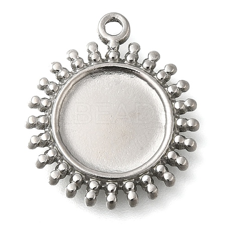 304 Stainless Steel Pendant Cabochon Settings STAS-I310-18P-1