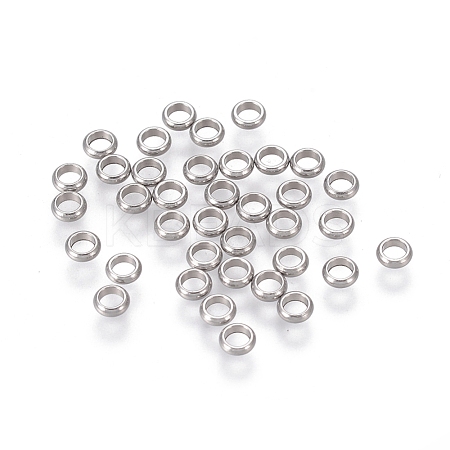 Tarnish Resistant Ring 304 Stainless Steel Beads STAS-E038-4-1