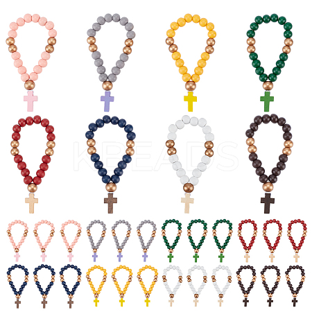 Round Beads Pendant Decoration HJEW-OC00023-1
