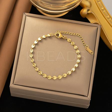 304 Stainless Steel Link Chain Bracelets BJEW-C084-05G-1