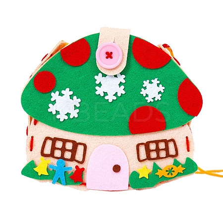 DIY Non-woven Christmas Theme Bag Kits DIY-Q031-01D-1