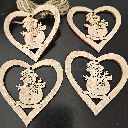 Unfinished Wood Pendant Decorations LS-WOCR-PW0001-123-22-1
