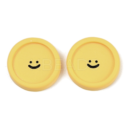 Smiling Face Resin Cabochons CRES-S372-01B-1