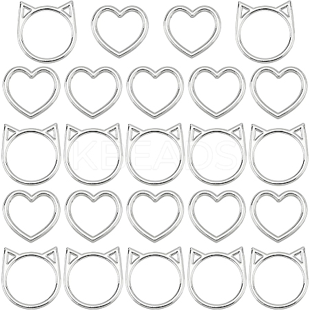 24Pcs 2 Style Alloy Linking Rings FIND-BC0003-32-1