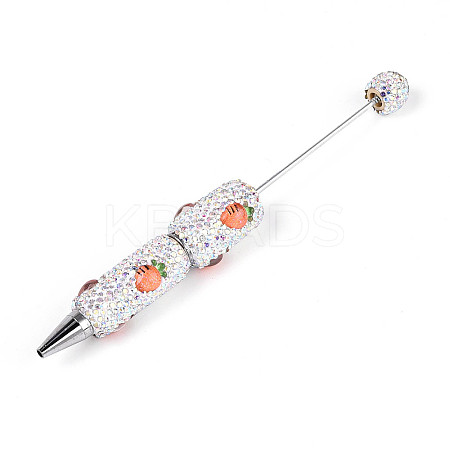 Resin & Polymer Clay Pave Rhinestone Ball-Point Pen AJEW-T013-04I-1
