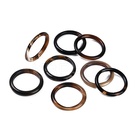 Dyed & Heated Natural Agate Finger Rings for Women RJEW-Z075-01F-1