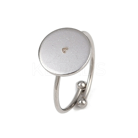304 Stainless Steel Cuff Ring Components STAS-D372-02P-04-1
