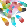 20Pcs 10 Colors Two Tone Frosted Acrylic Pendants FACR-TA0001-07-3