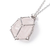 Crystal Holder Cage Necklace X-NJEW-JN04585-3