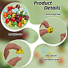24Pcs 6 Colors Mushroom Food Grade Eco-Friendly Silicone Focal Beads SIL-FG0001-01-4