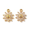 Brass Micro Pave Cubic Zirconia Pendants KK-D373-04A-G-1